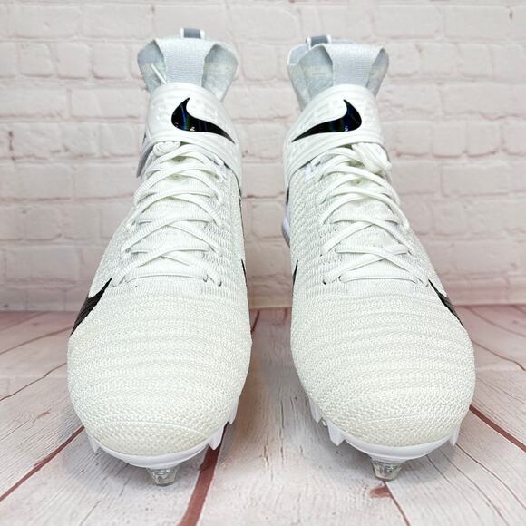 Nike Alpha Menace Elite 2 Flyknit White Football Cleats Mens Size 11 CI1530-100 - Picture 6 of 11